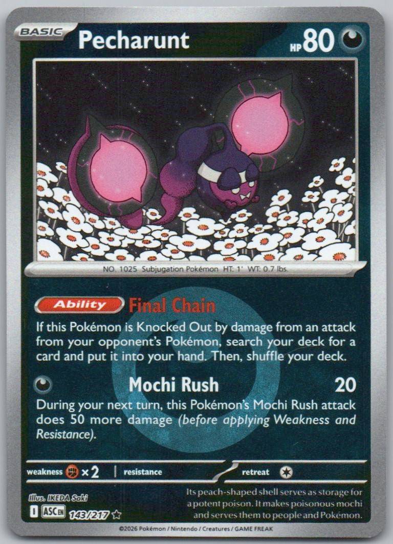 Pecharunt (Energy Symbol Pattern) 143 NOR Card - Ascended Heroes