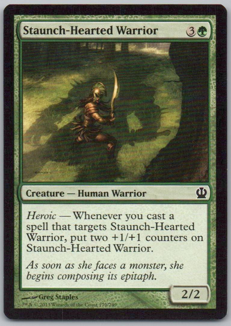 Staunch-Hearted Warrior 179 Normal Creature Card - Theros