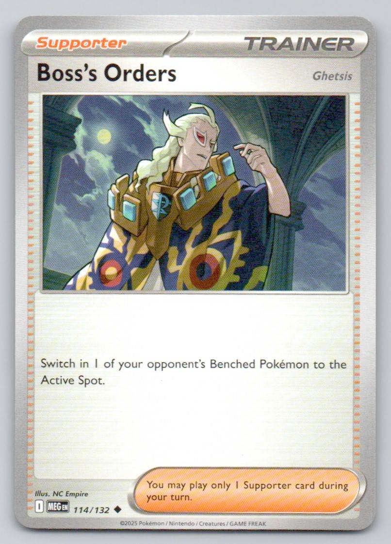 Boss's Orders 114 NOR Card - Mega Evolution