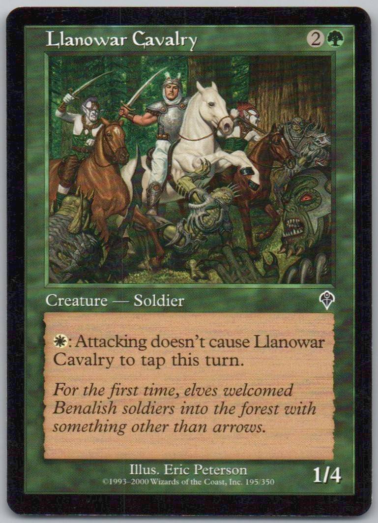 Llanowar Cavalry 195 Normal Creature Card - Invasion