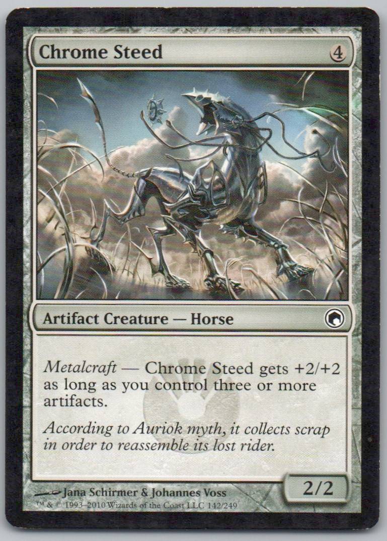 Chrome Steed 142 Normal Artifact Card - Scars of Mirrodin