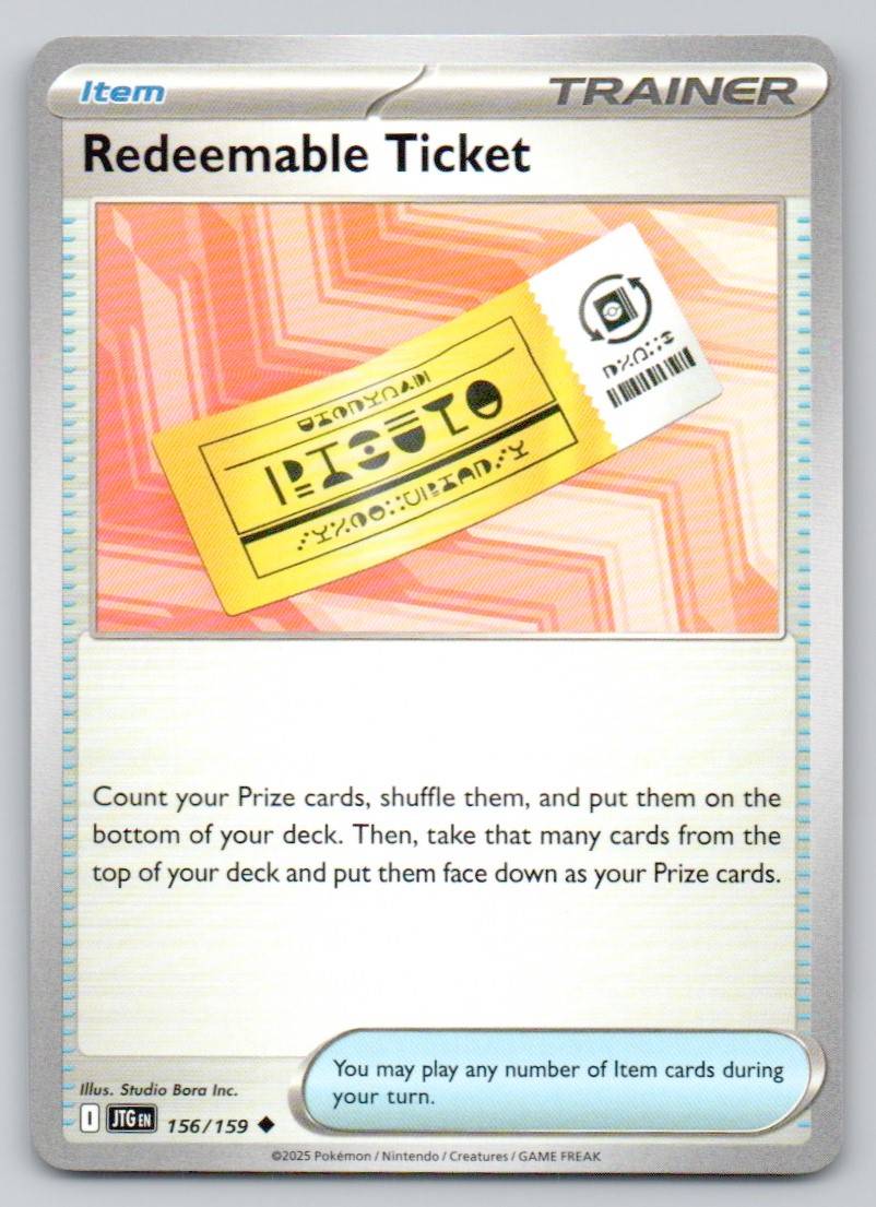 Redeemable Ticket 156 NOR Card - Journey Together