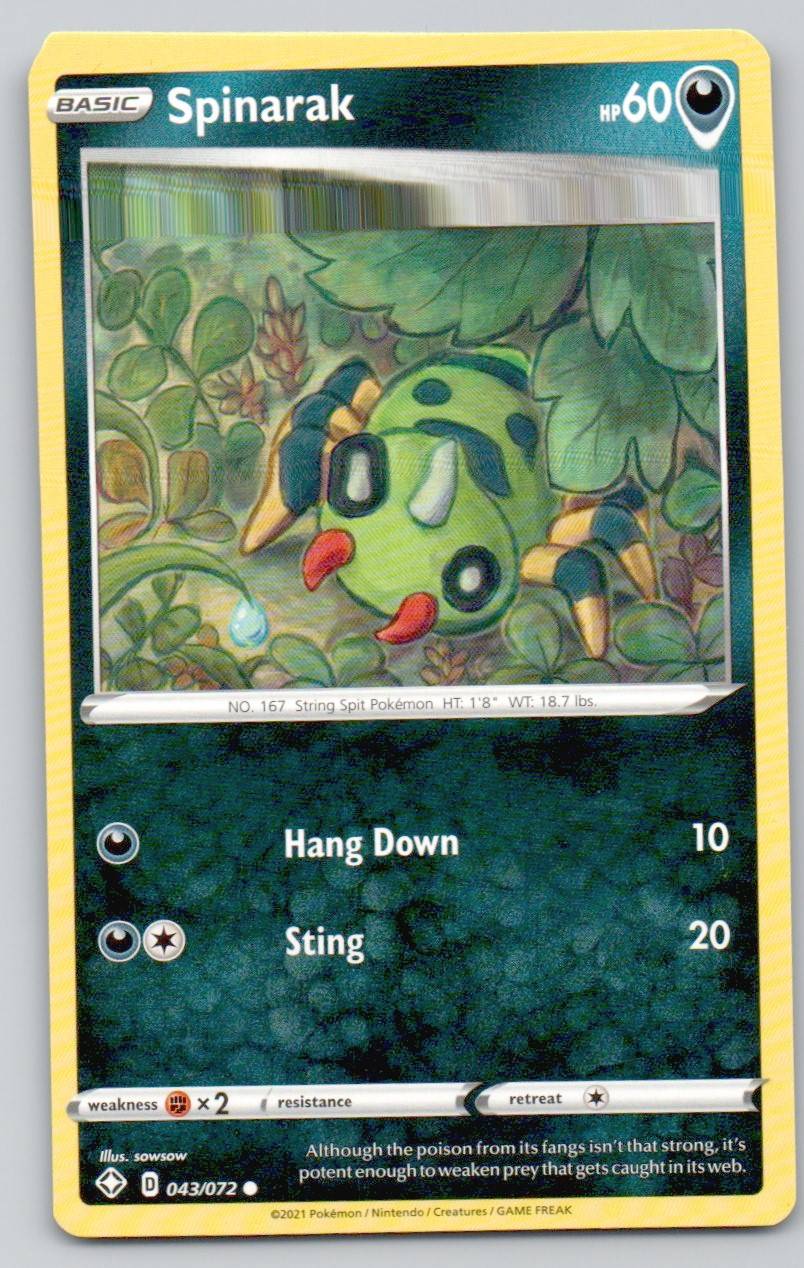 Spinarak 043 REV Card - Shining Fates