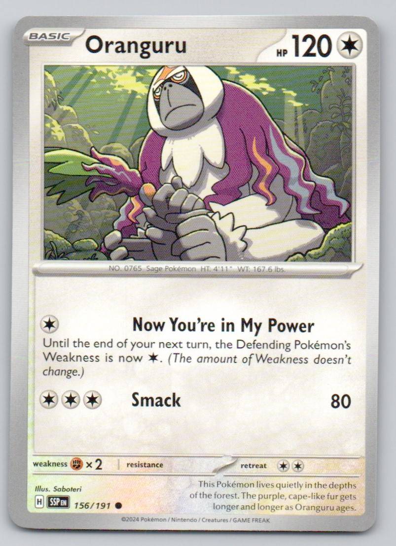 Oranguru 156 NOR Card - Surging Sparks