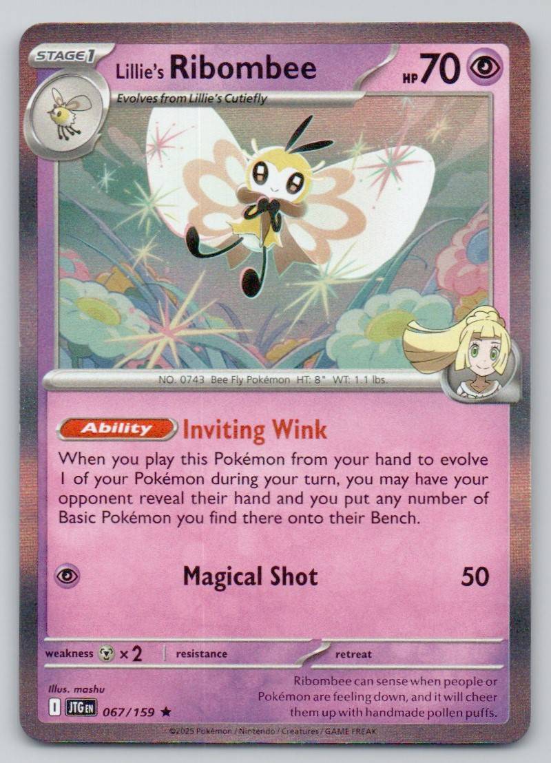 Lillie's Ribombee 067 NOR Card - Journey Together