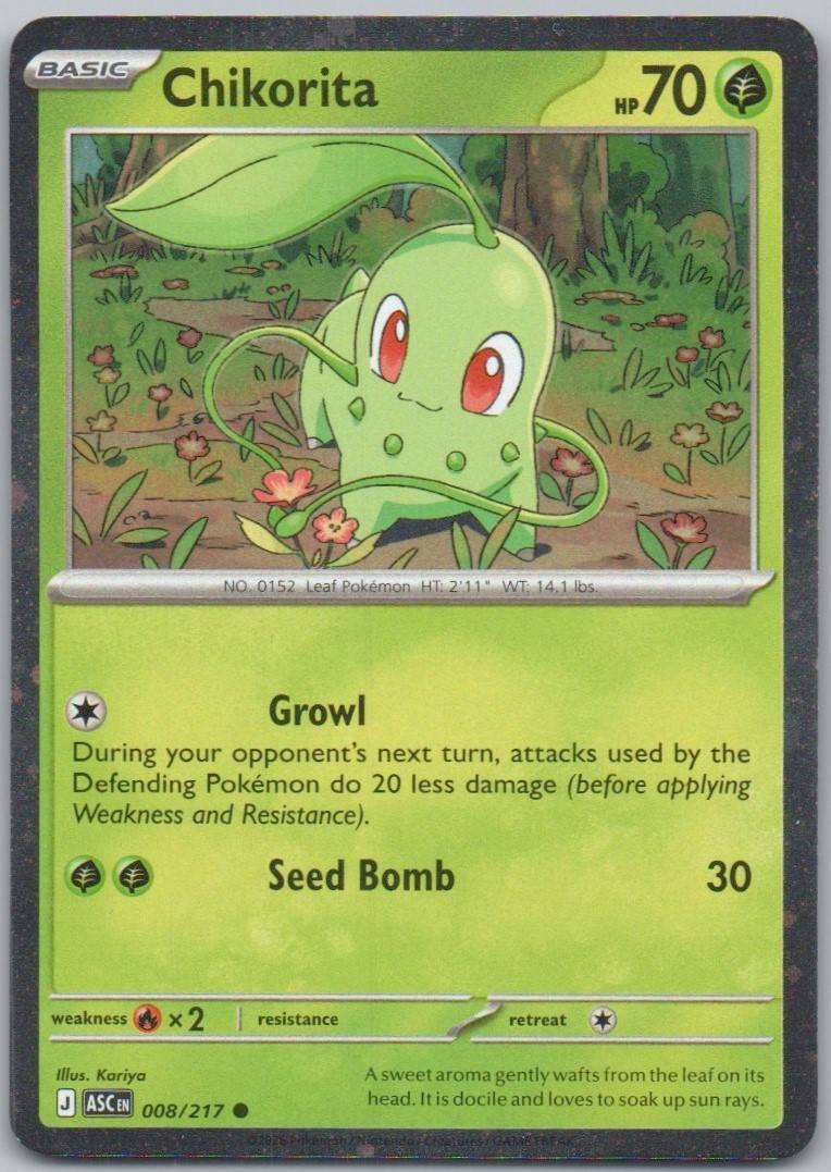Chikorita (Cosmos Holo) 008 HOL Card - Miscellaneous Cards & Products