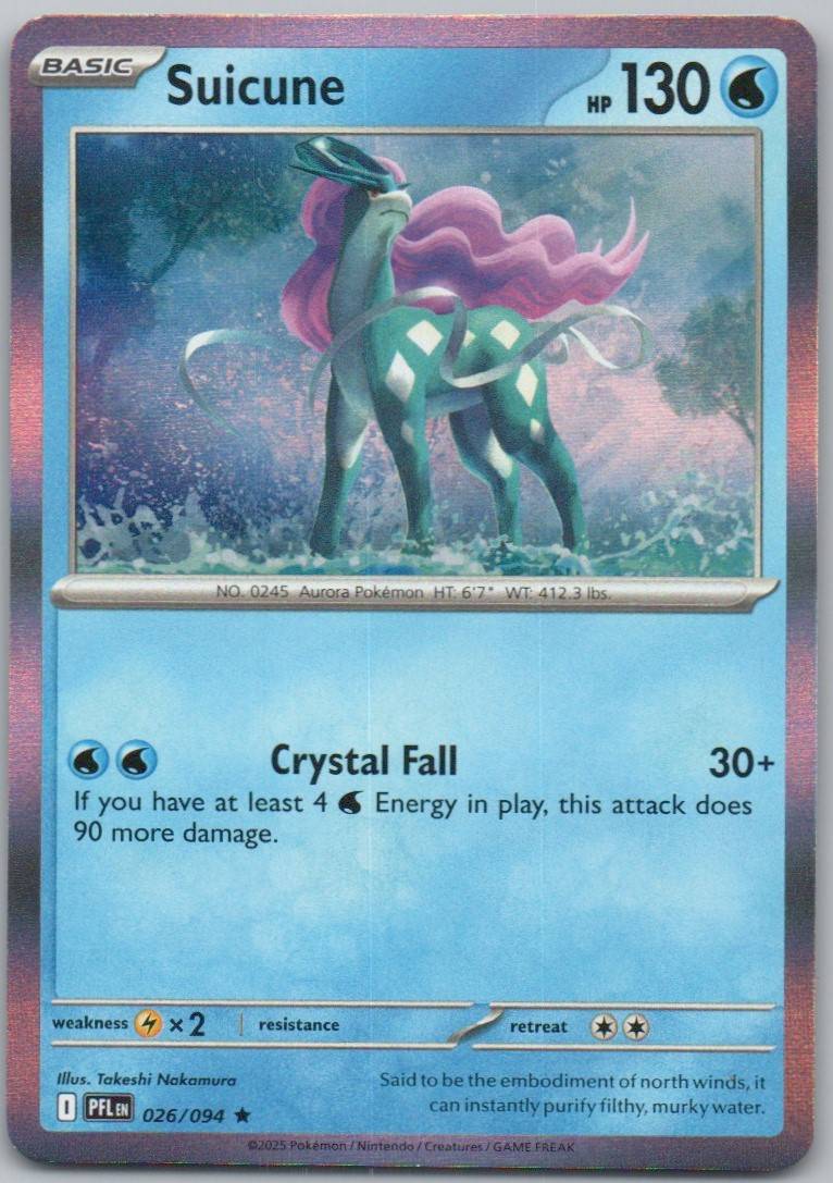 Suicune 026 NOR Card - Phantasmal Flames