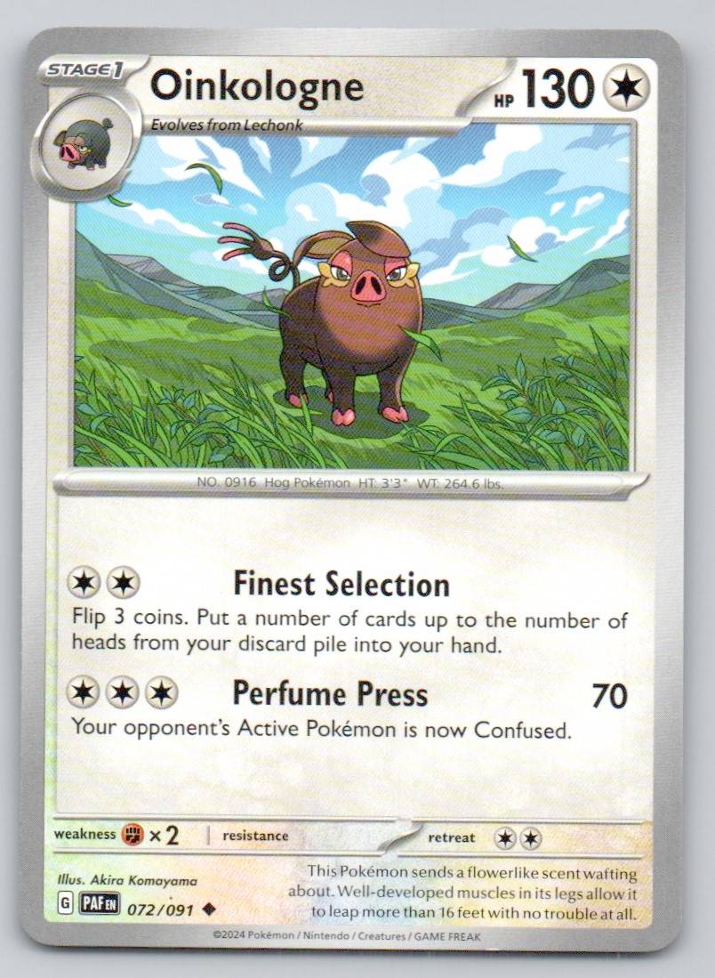 Oinkologne 072 NOR Card - Paldean Fates