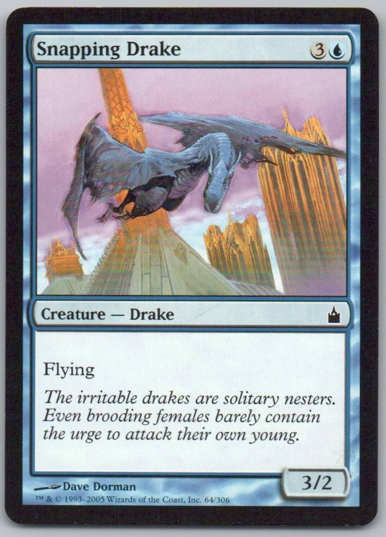 Snapping Drake 64 Normal Creature Card - Ravnica: City of Guilds