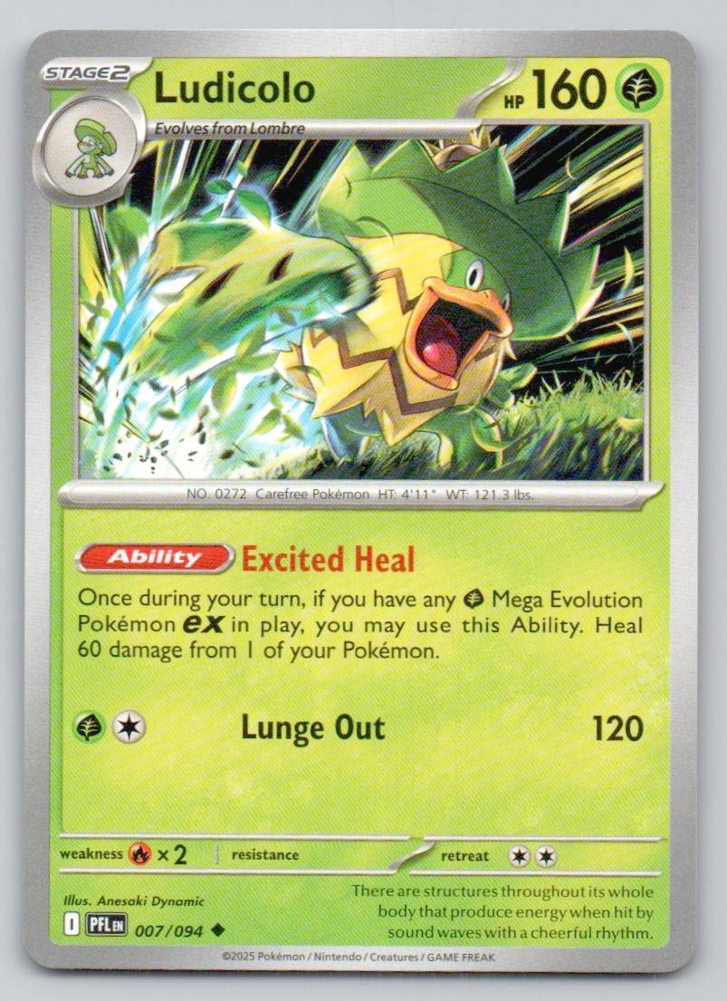 Ludicolo 007 NOR Card - Phantasmal Flames