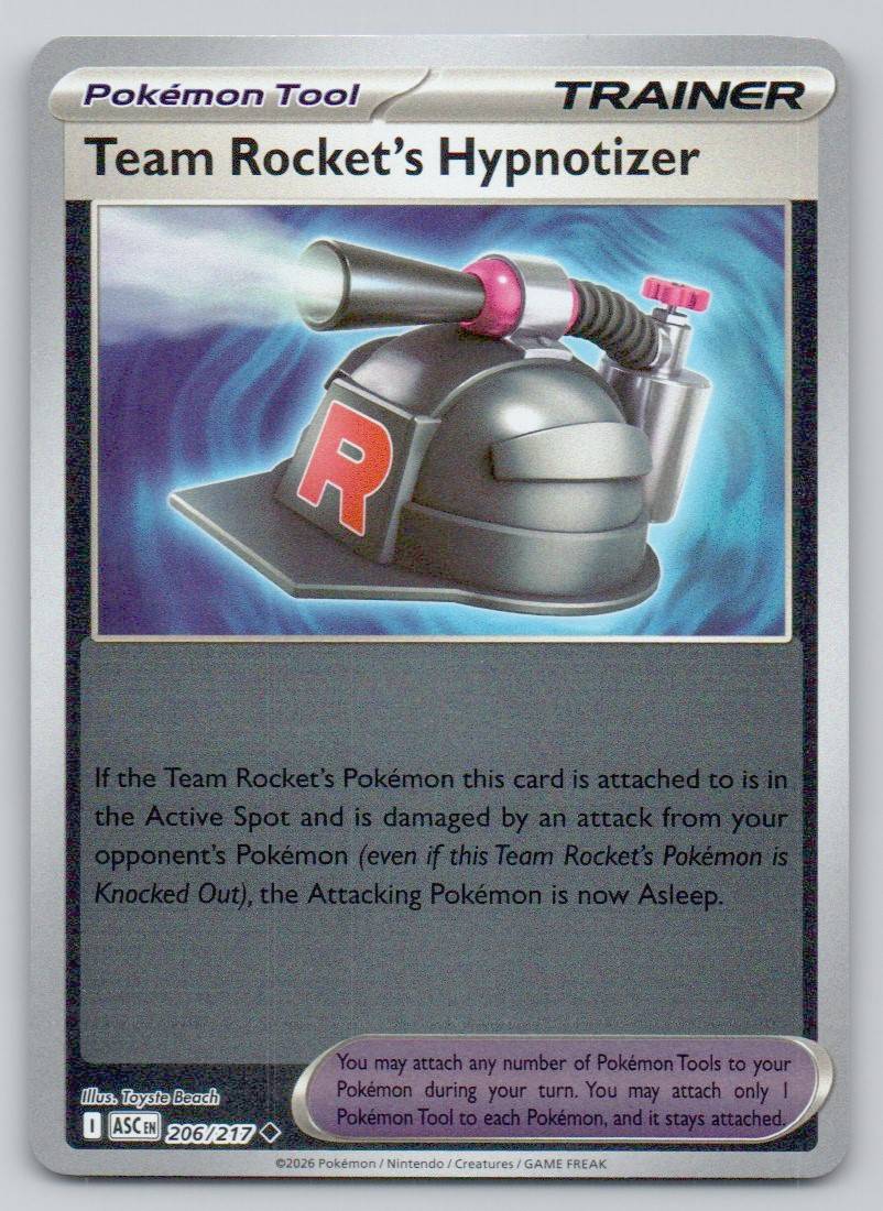Team Rocket's Hypnotizer 206 REV Card - Ascended Heroes