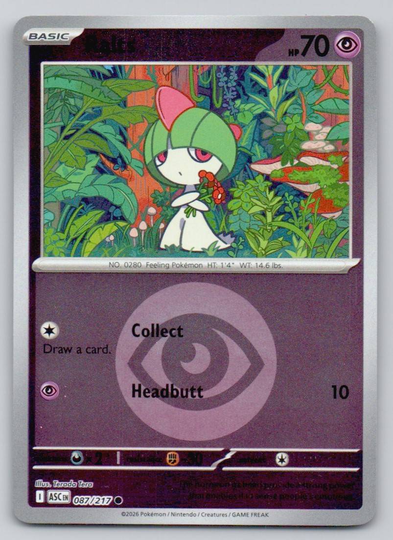 Ralts (Energy Symbol Pattern) 087 HOL Card - Ascended Heroes