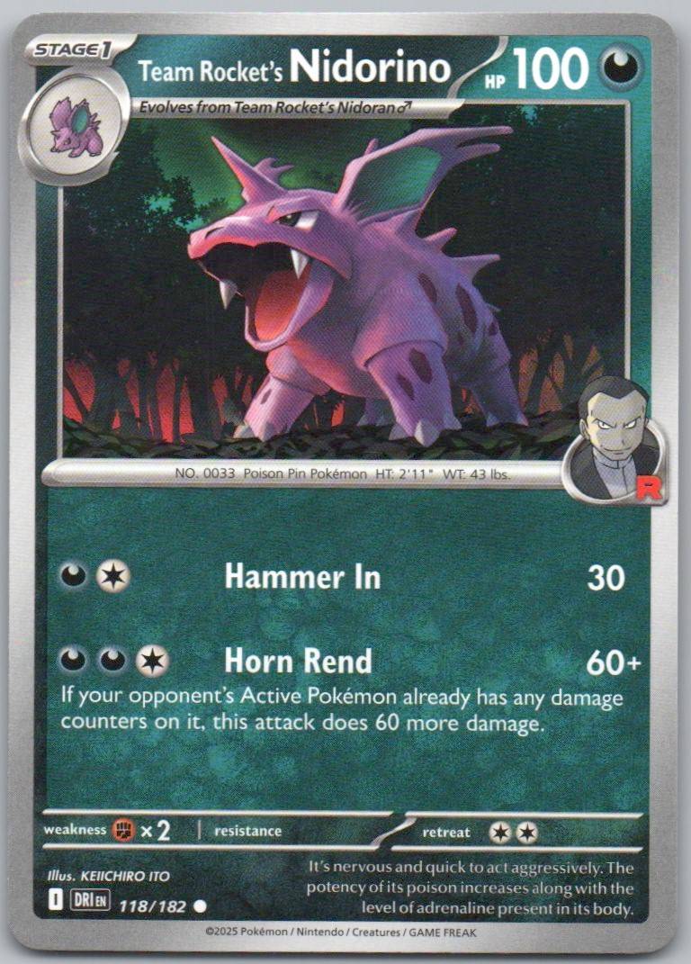 118 - Team Rocket's Nidorino