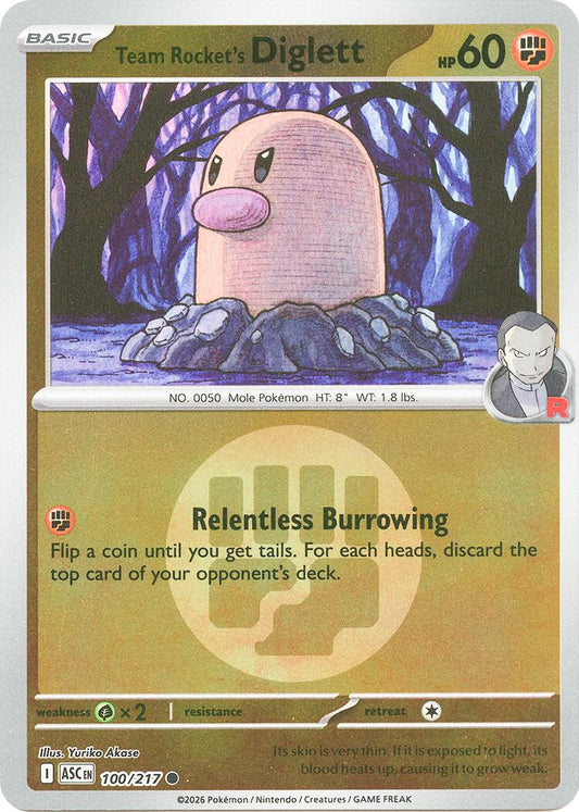 Team Rocket's Diglett (Energy Symbol Pattern)