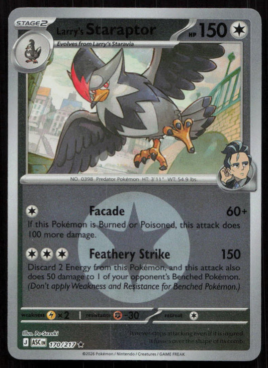 Larry's Staraptor - 170/217 (Energy Symbol Pattern)