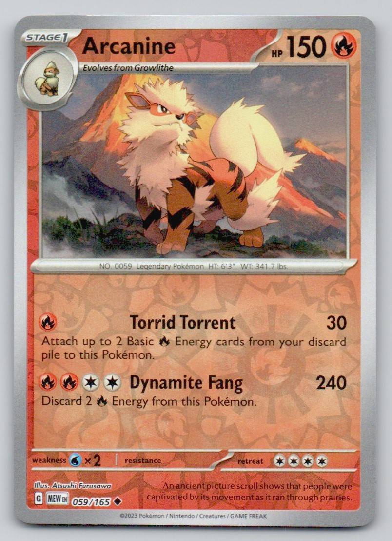 Arcanine 059 REV Card - 151