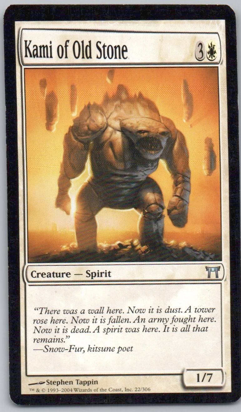 Kami of Old Stone 22 Normal Creature Card - Champions of Kamigawa