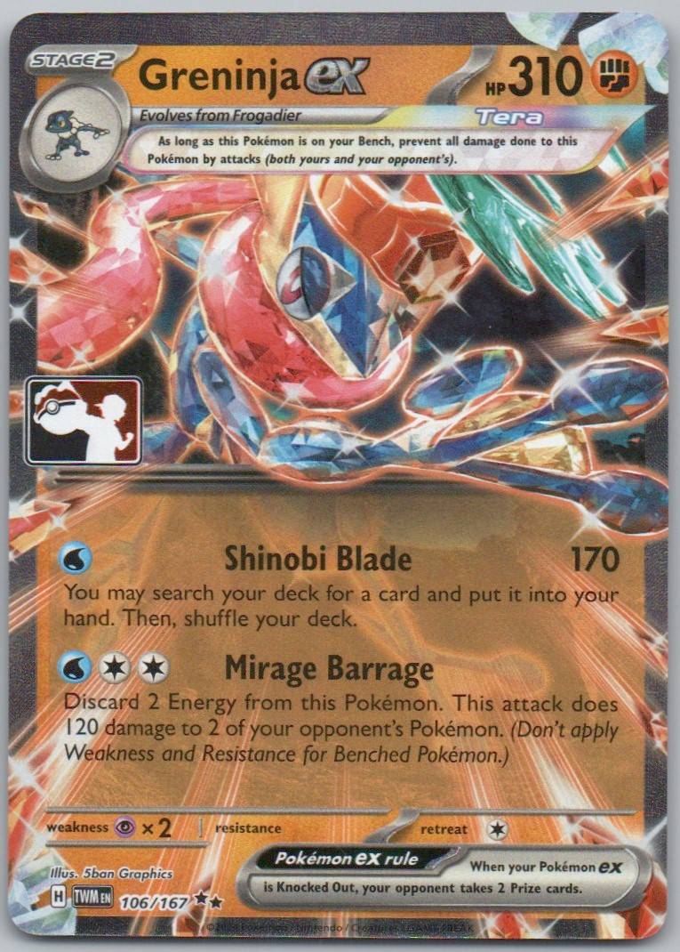 Greninja ex 106 Play Fighting Card - Twilight Masquerade