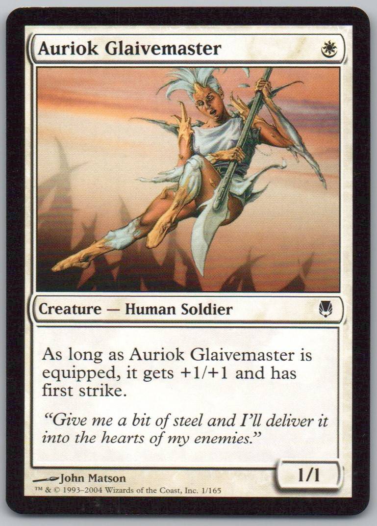 Auriok Glaivemaster 1 Normal Creature Card - Darksteel