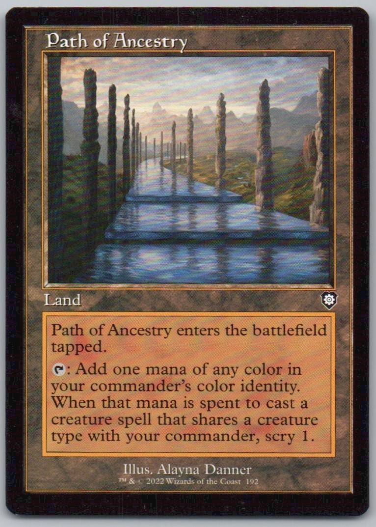Path of Ancestry (Retro Frame) 192 Normal Land Card - Commander: The Brothers' War