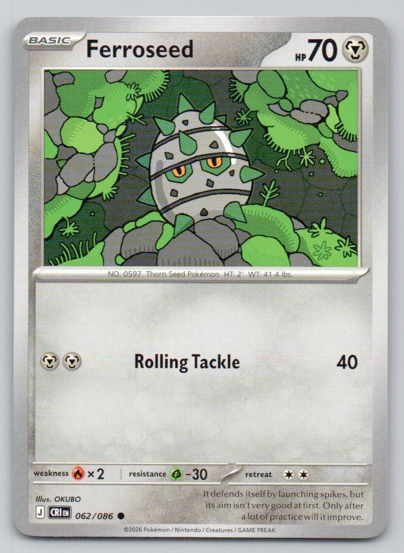 Ferroseed 062 NOR Card - ME04: Chaos Rising