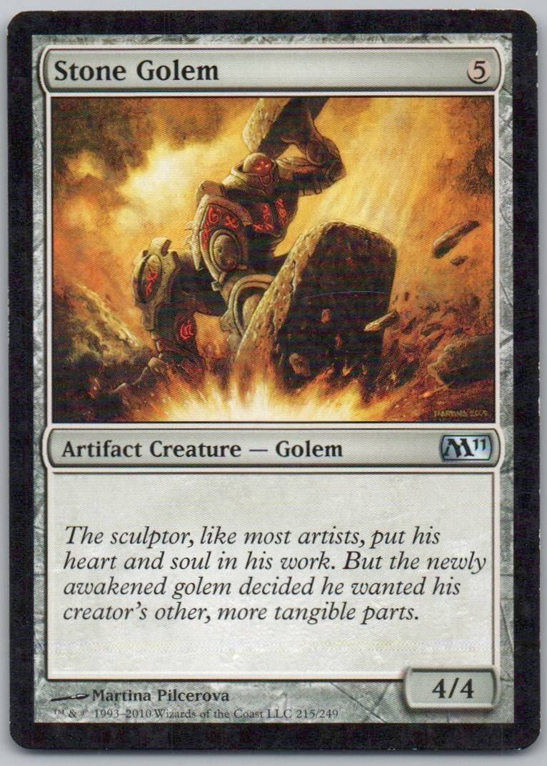 Stone Golem 215 Normal Artifact Card - Magic 2011