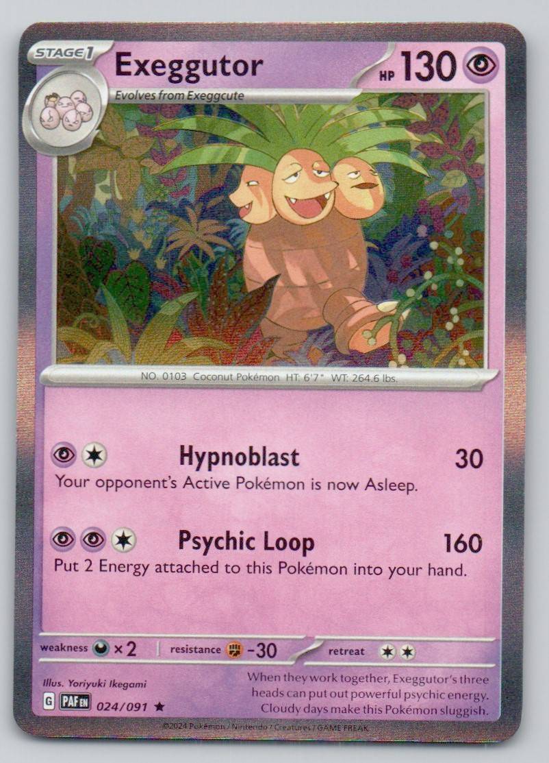 Exeggutor 024 NOR Card - Paldean Fates