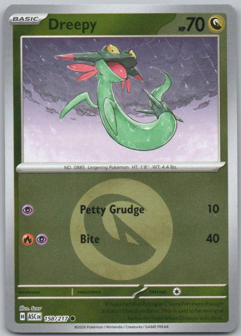 Dreepy (Energy Symbol Pattern) 158 HOL Card - Ascended Heroes