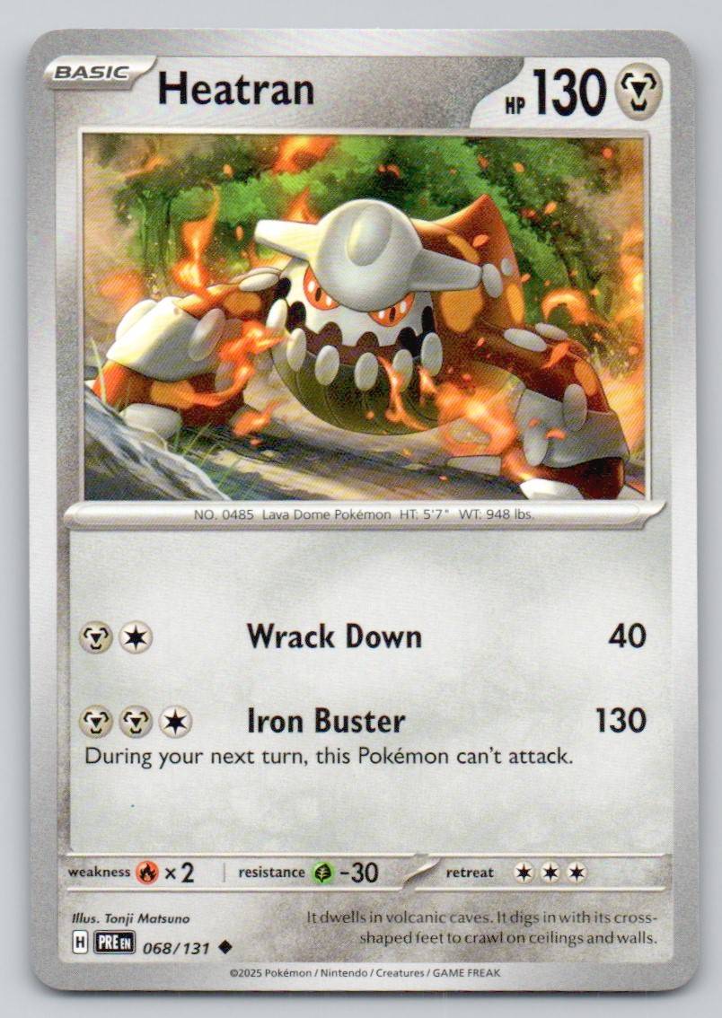 Heatran 068 NOR Card - Prismatic Evolutions
