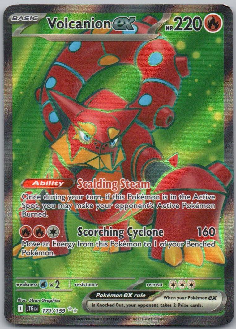 Volcanion ex 171 Holo Fire Card - Journey Together