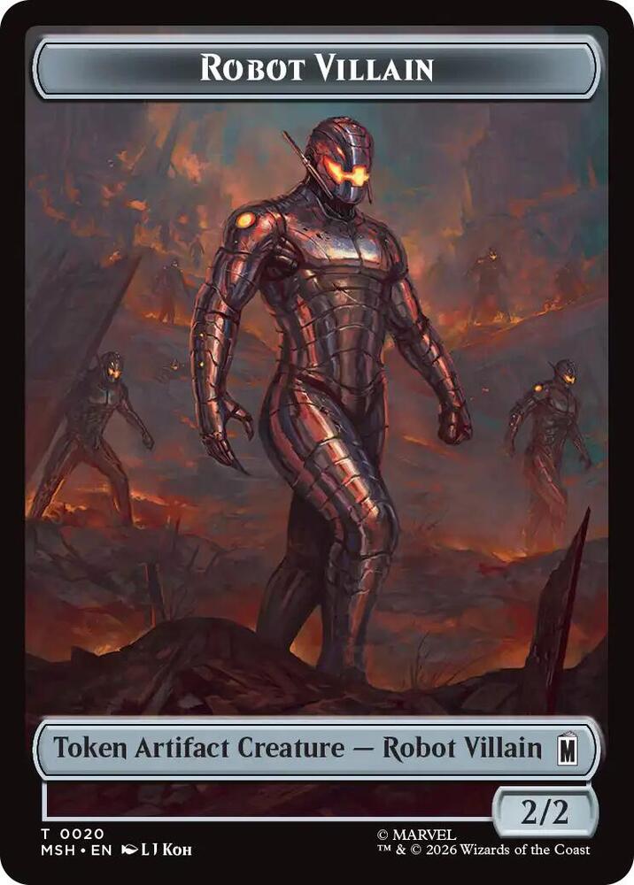 Villain (0009) // Robot Villain (0020) Double-Sided Token (Back)
