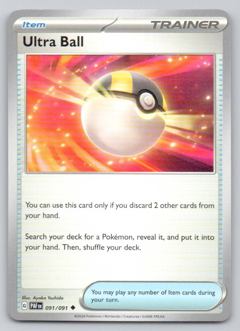 Ultra Ball 091 NOR Card - Paldean Fates