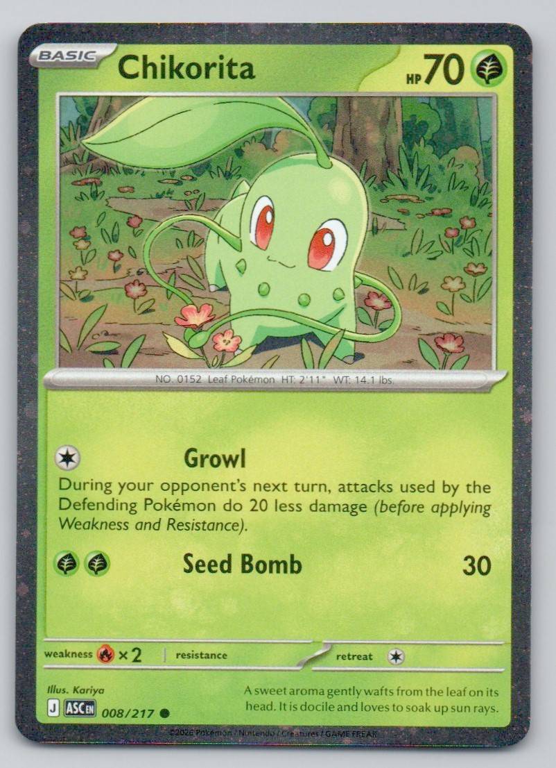 Chikorita (Cosmos Holo) 008 HOL Card - Miscellaneous Cards & Products