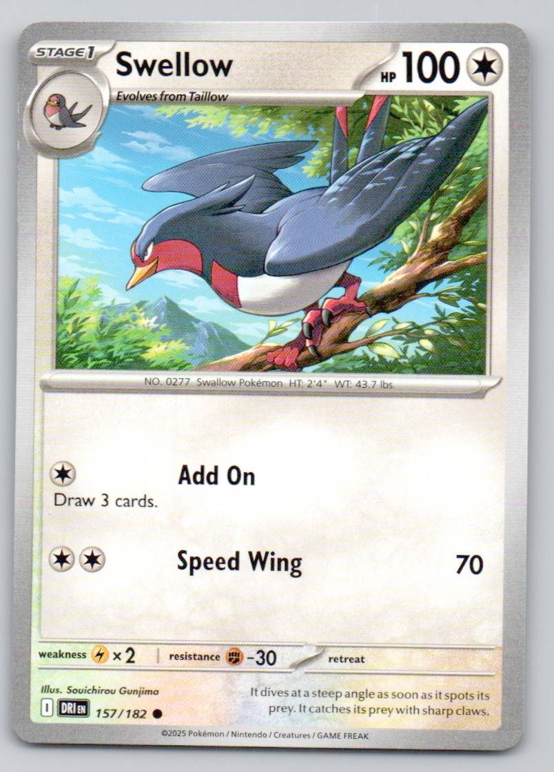 Swellow 157 NOR Card - Destined Rivals