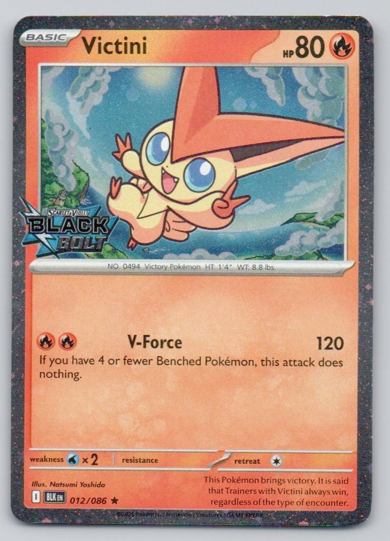 Victini (Black Bolt Stamped) 012 HOL Card - Miscellaneous Cards & Products