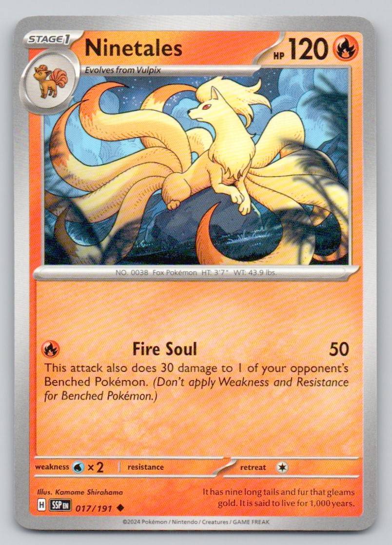 Ninetales 017 NOR Card - Surging Sparks