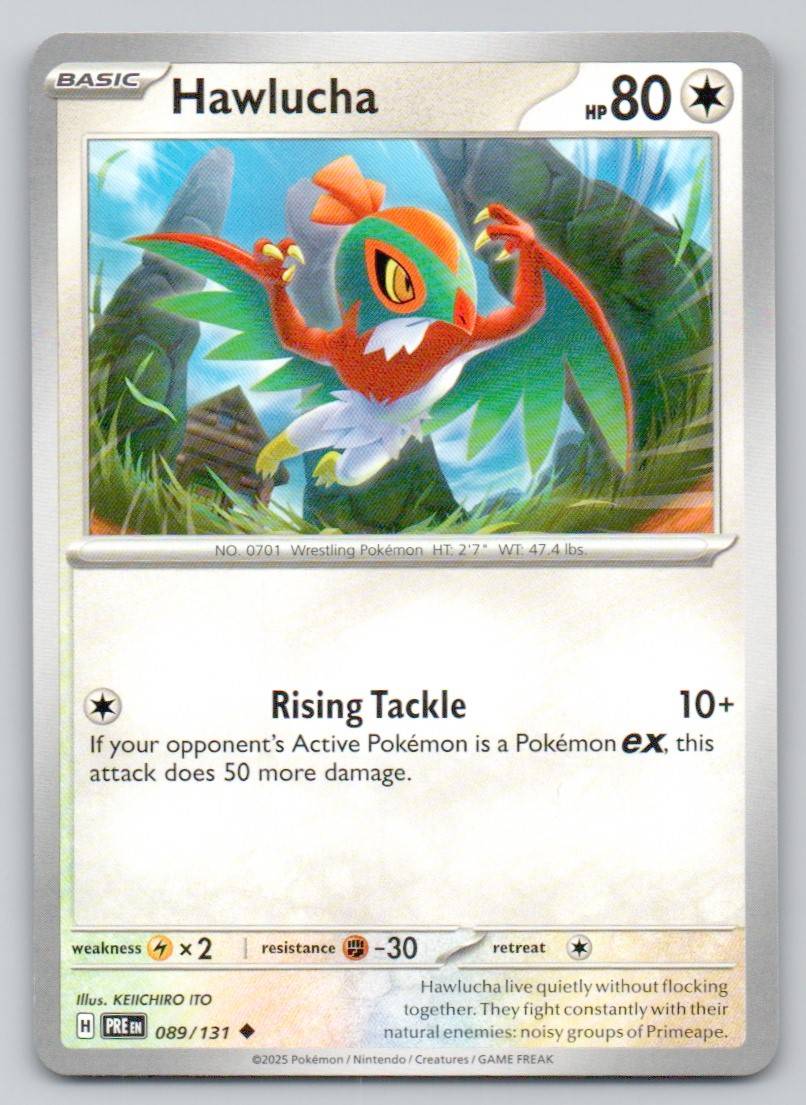 Hawlucha 089 NOR Card - Prismatic Evolutions