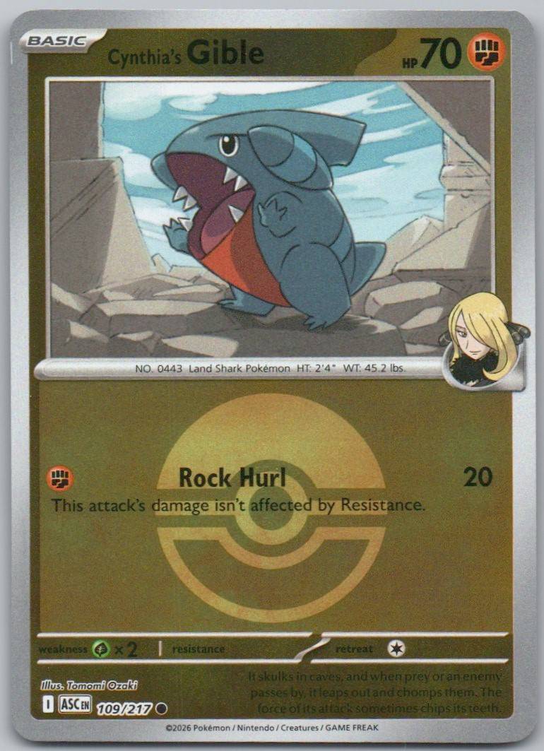 109 - Cynthia's Gible (Poke Ball)