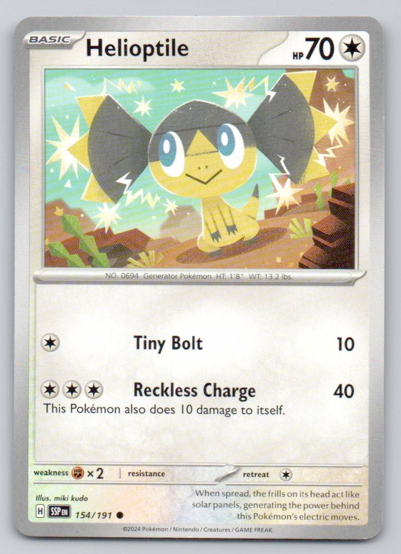 Helioptile 154 NOR Card - Surging Sparks