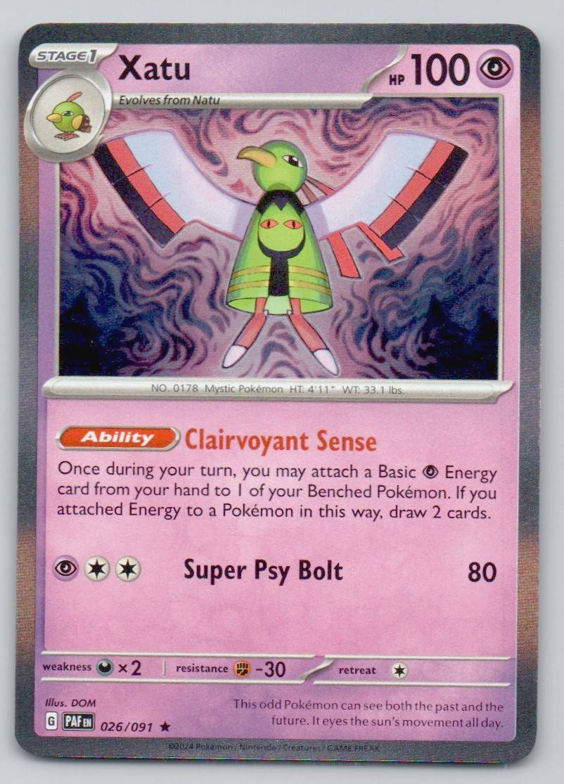 Xatu 026 NOR Card - Paldean Fates