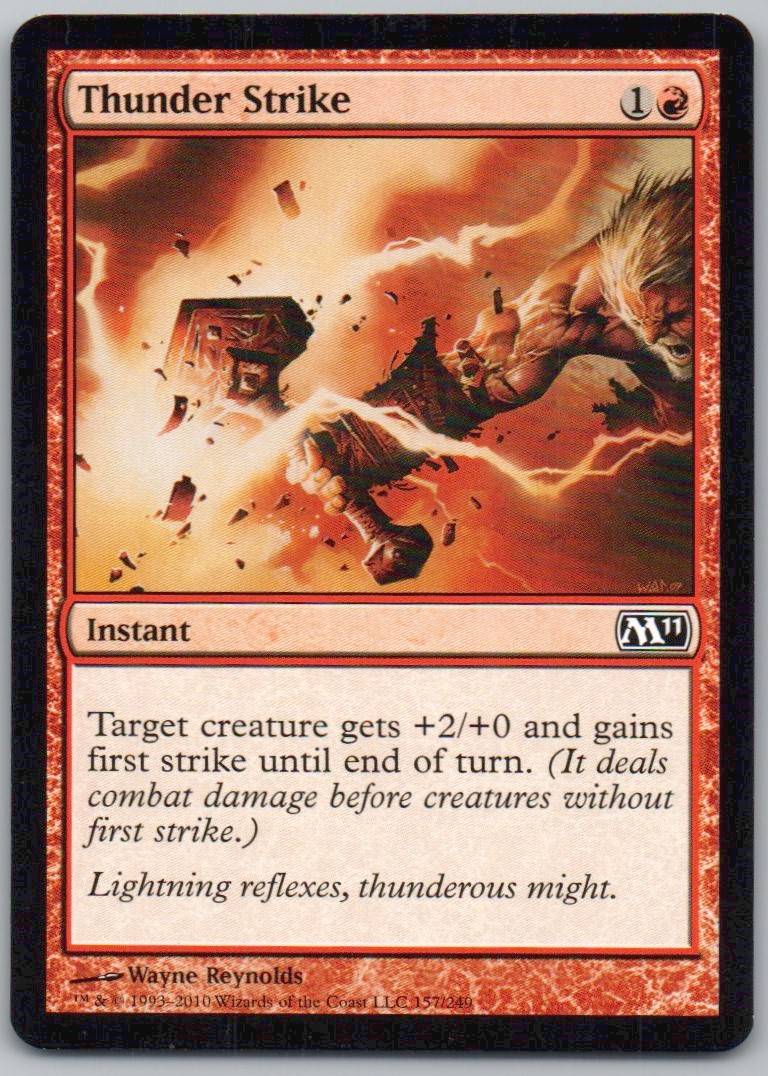 Thunder Strike 157 Normal Instant Card - Magic 2011