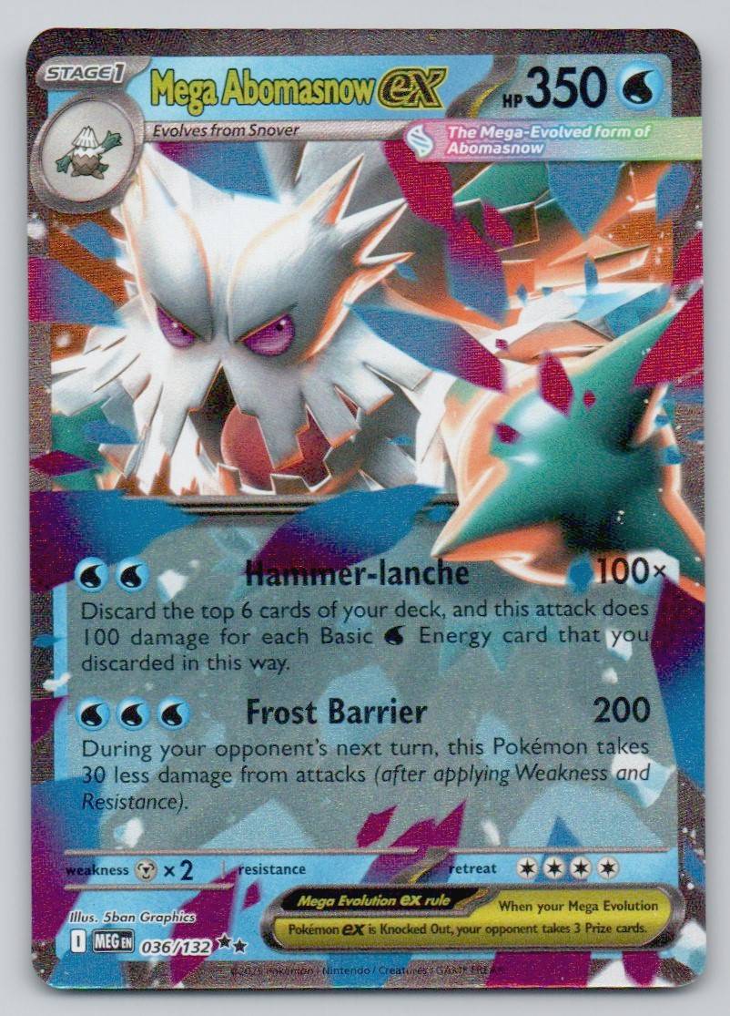 Mega Abomasnow ex 036 NOR Card - Mega Evolution