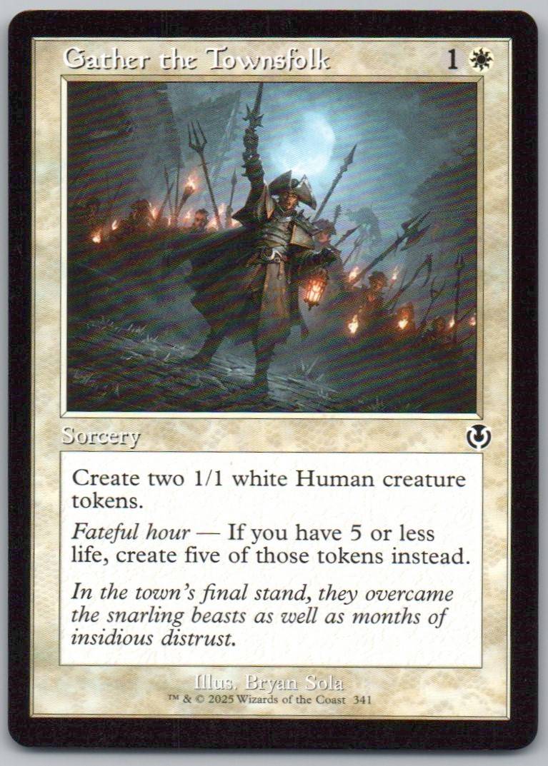 Gather the Townsfolk (Retro Frame) 341 Normal Sorcery Card - Innistrad Remastered