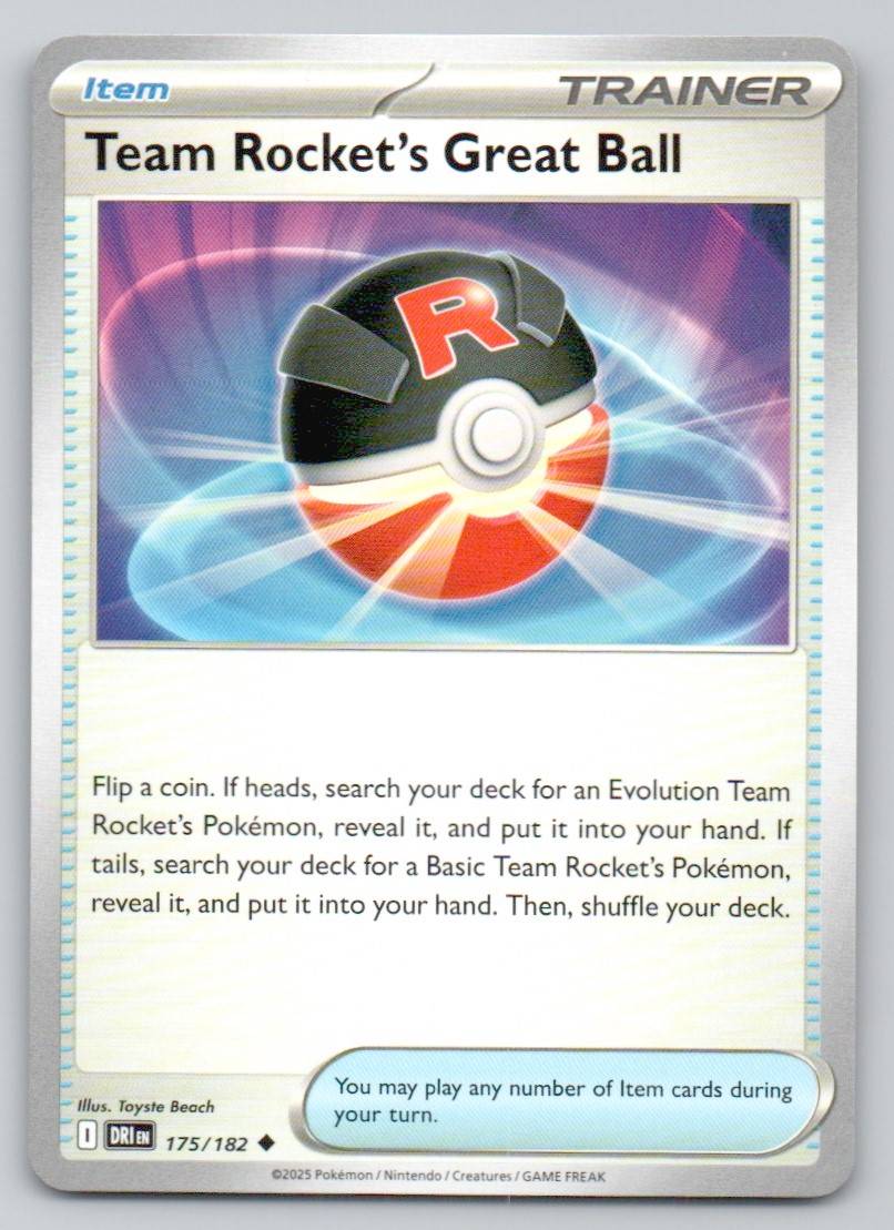 Team Rocket's Great Ball 175 NOR Card - Destined Rivals