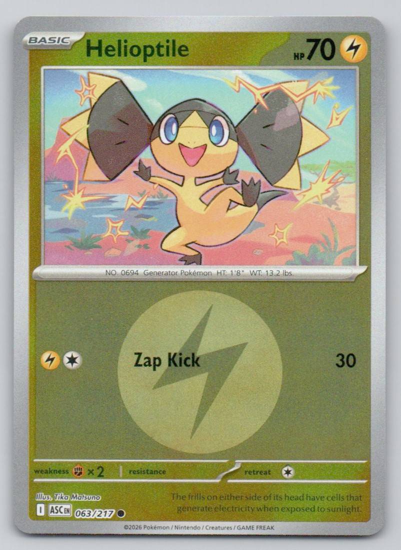 Helioptile (Energy Symbol Pattern) 063 HOL Card - Ascended Heroes