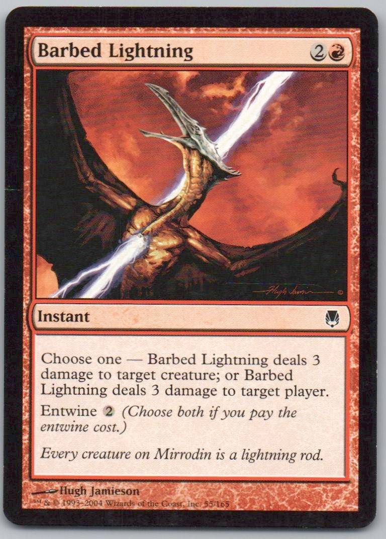 Barbed Lightning 55 Normal Instant Card - Darksteel