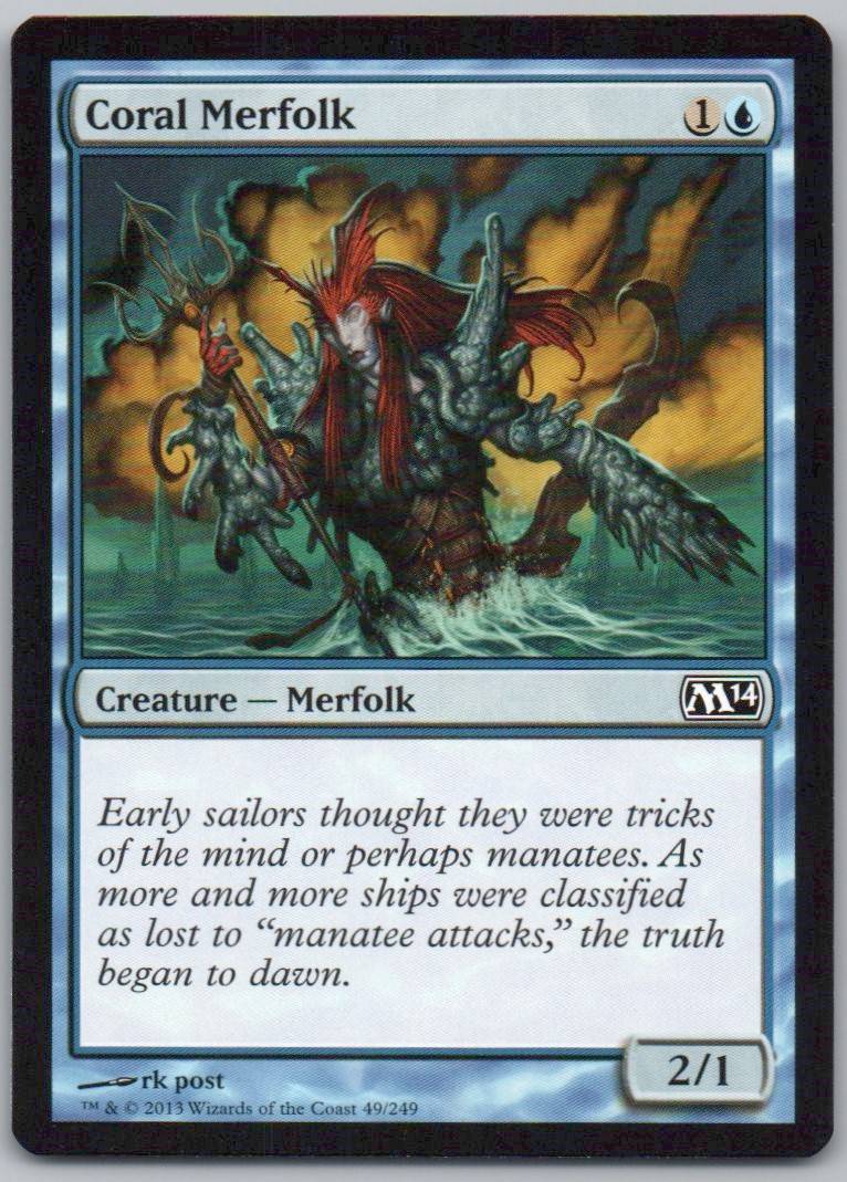 Coral Merfolk 49 Normal Creature Card - Magic 2014