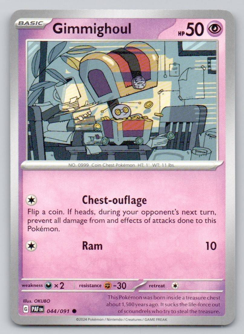 Gimmighoul 044 NOR Card - Paldean Fates