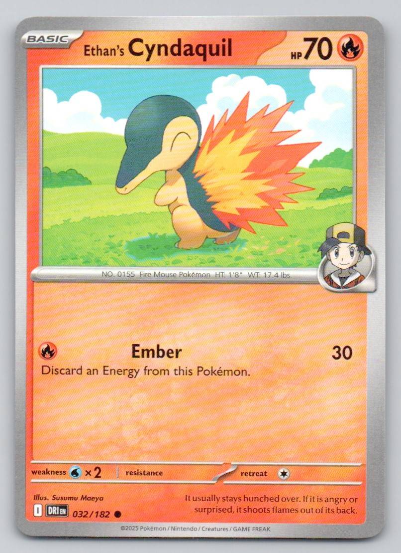 Ethan's Cyndaquil 032 NOR Card - Destined Rivals