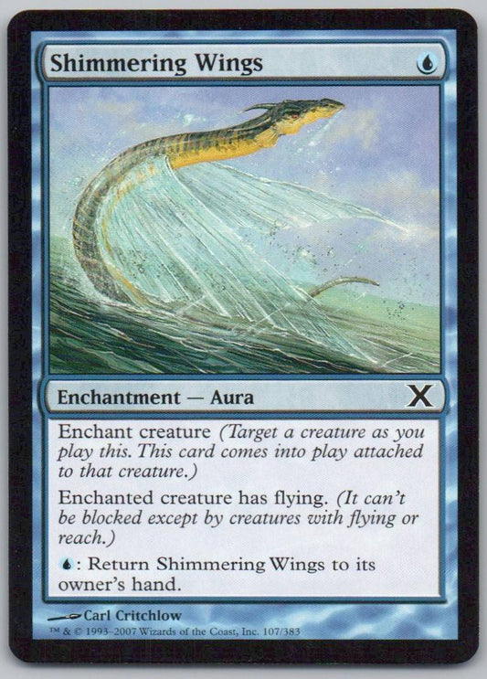Shimmering Wings 107 Normal Enchantment Card - 10th Edition